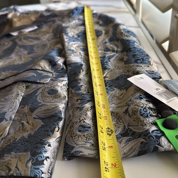 Men’s  Sports Coat, Paisley and Gray.  Size 42 Reg - slim fit NWT - Picture 10 of 13